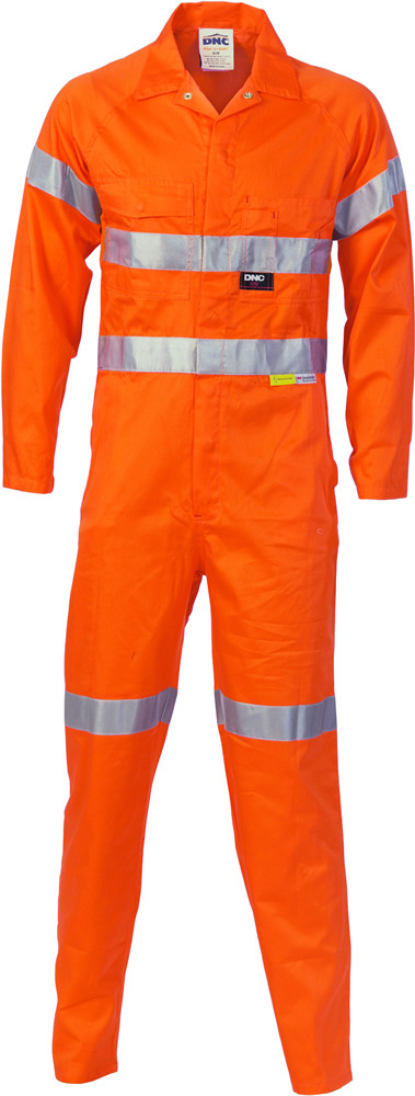 Hi Vis Cotton Coverall with 3M R/Tape