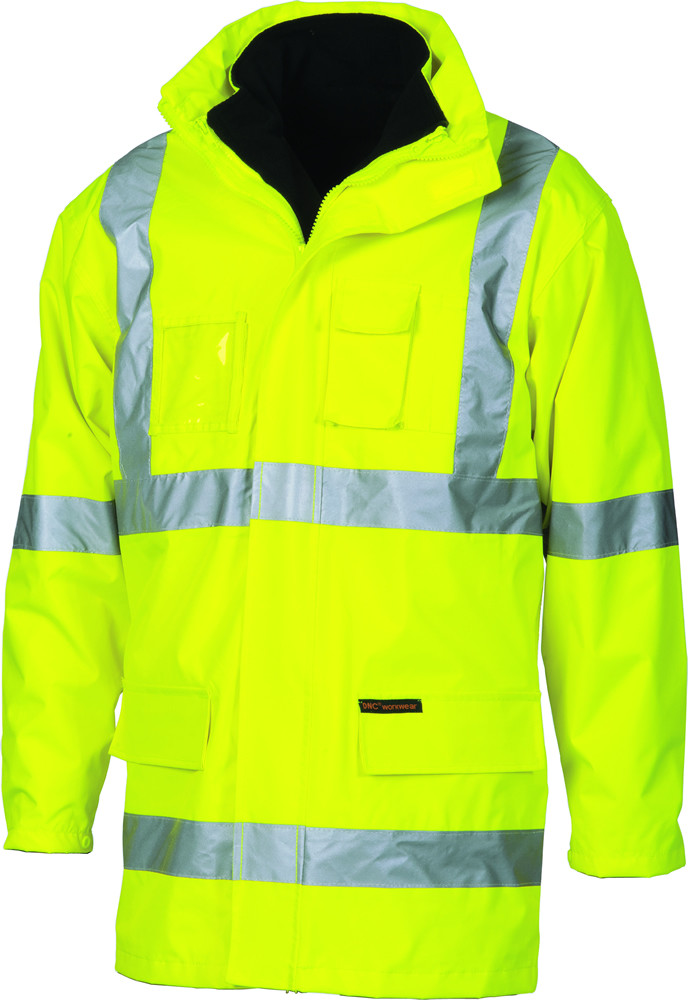 Hi Vis Cross Back D/N 6 in1 Jacket (Outer Jacket and Inner Vest can be sold separately)