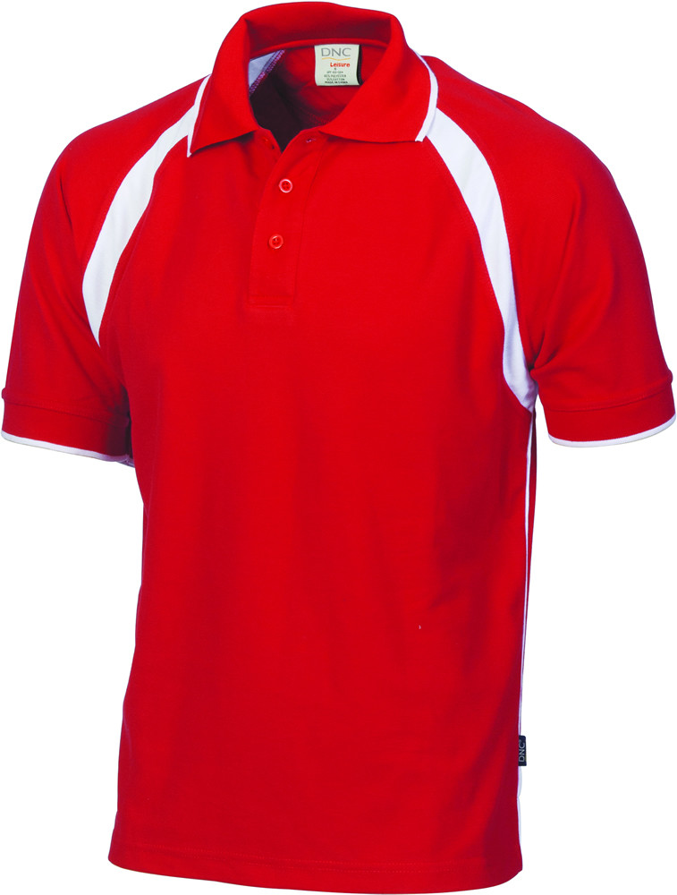 Kids Poly/Cotton Contrast Raglan Panel Polo