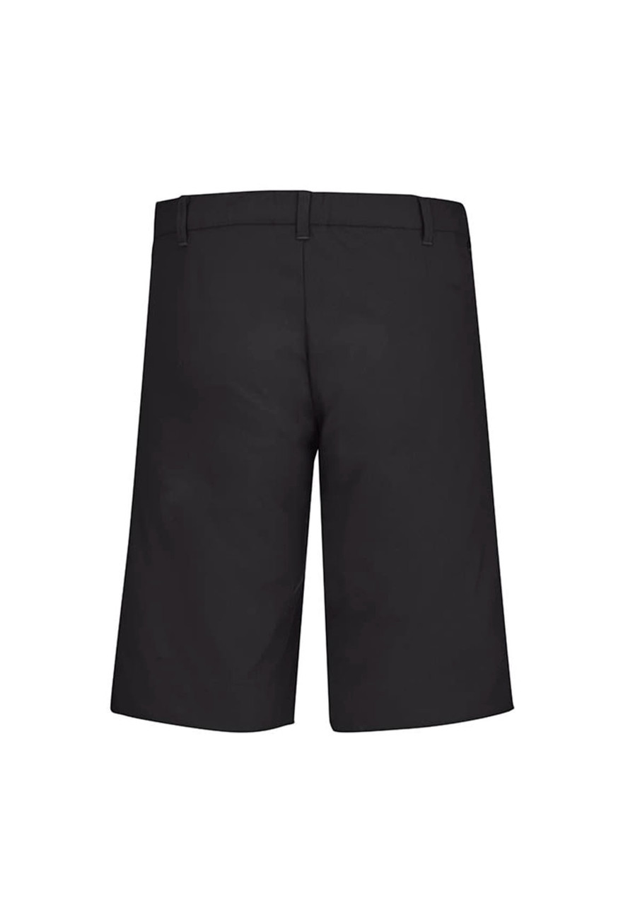 Men's black cargo shorts featuring a comfortable waist, designed with a smooth back finish and no visible branding.