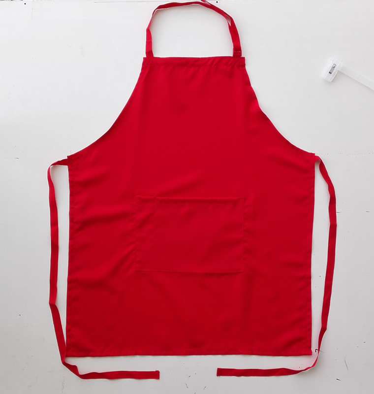 Polyester Drill Full Bib Apron - With Pocket