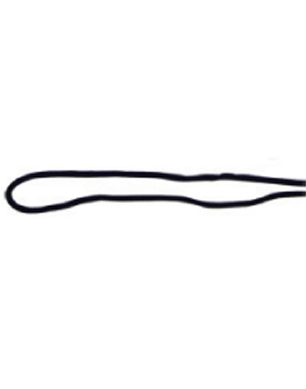 A black chin strap break-away clip, designed as a clothing accessory in a simple shape.