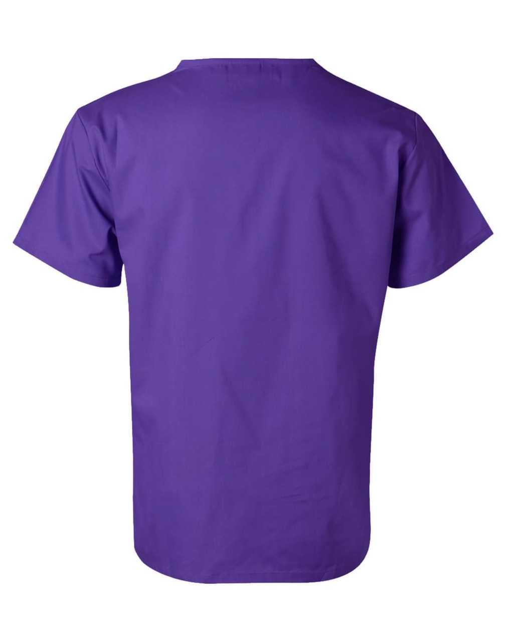 A short sleeve tunic top in purple, featuring a simple design and no visible branding.