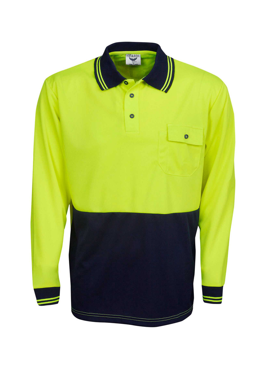 Hi Vis Cooldry Polo Long Sleeve