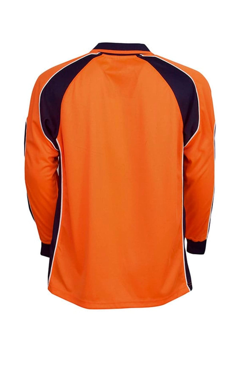 Hi Vis Cooldry Side Panel Polo Long Sleeve