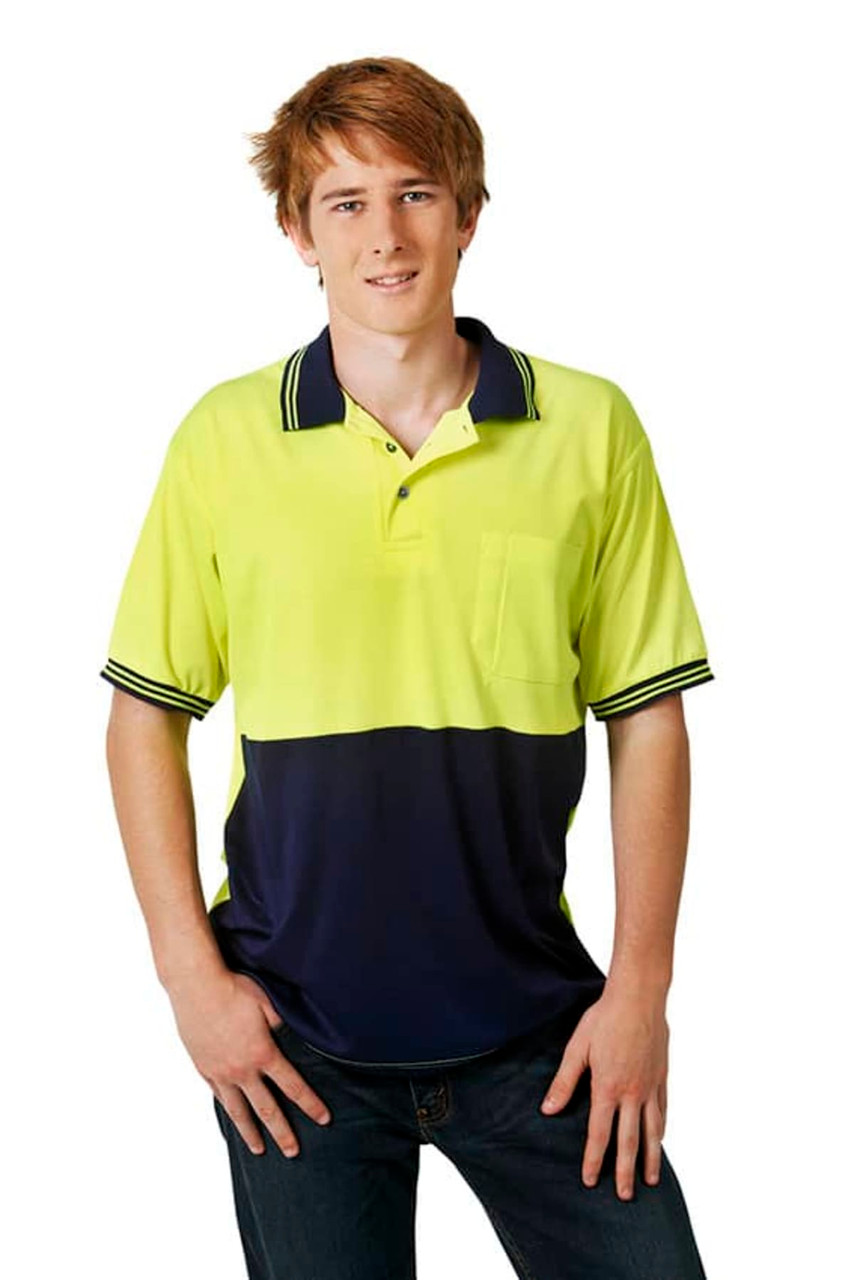 Cotton Back Tru Dry Hi Vis Polo