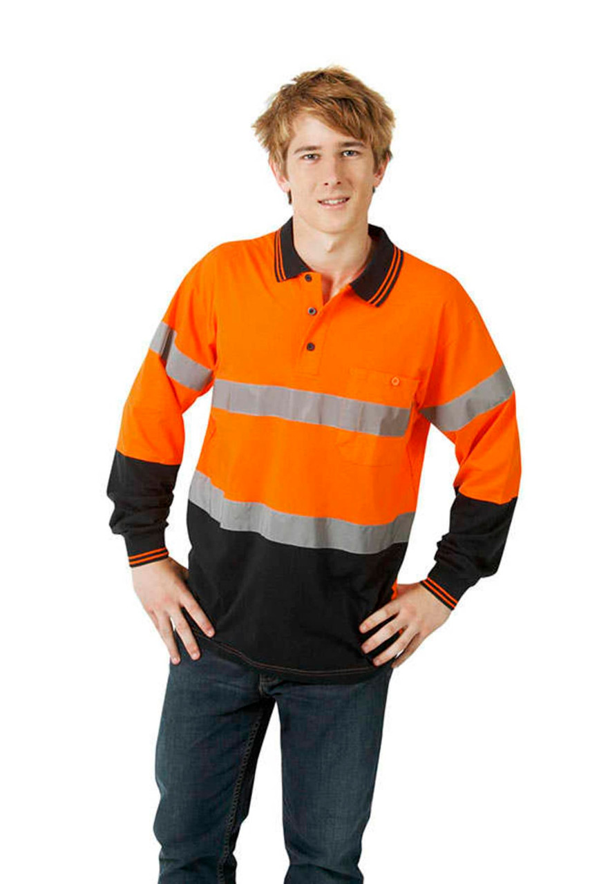 100% Cotton D/N Hi Vis Polo Long Sleeve