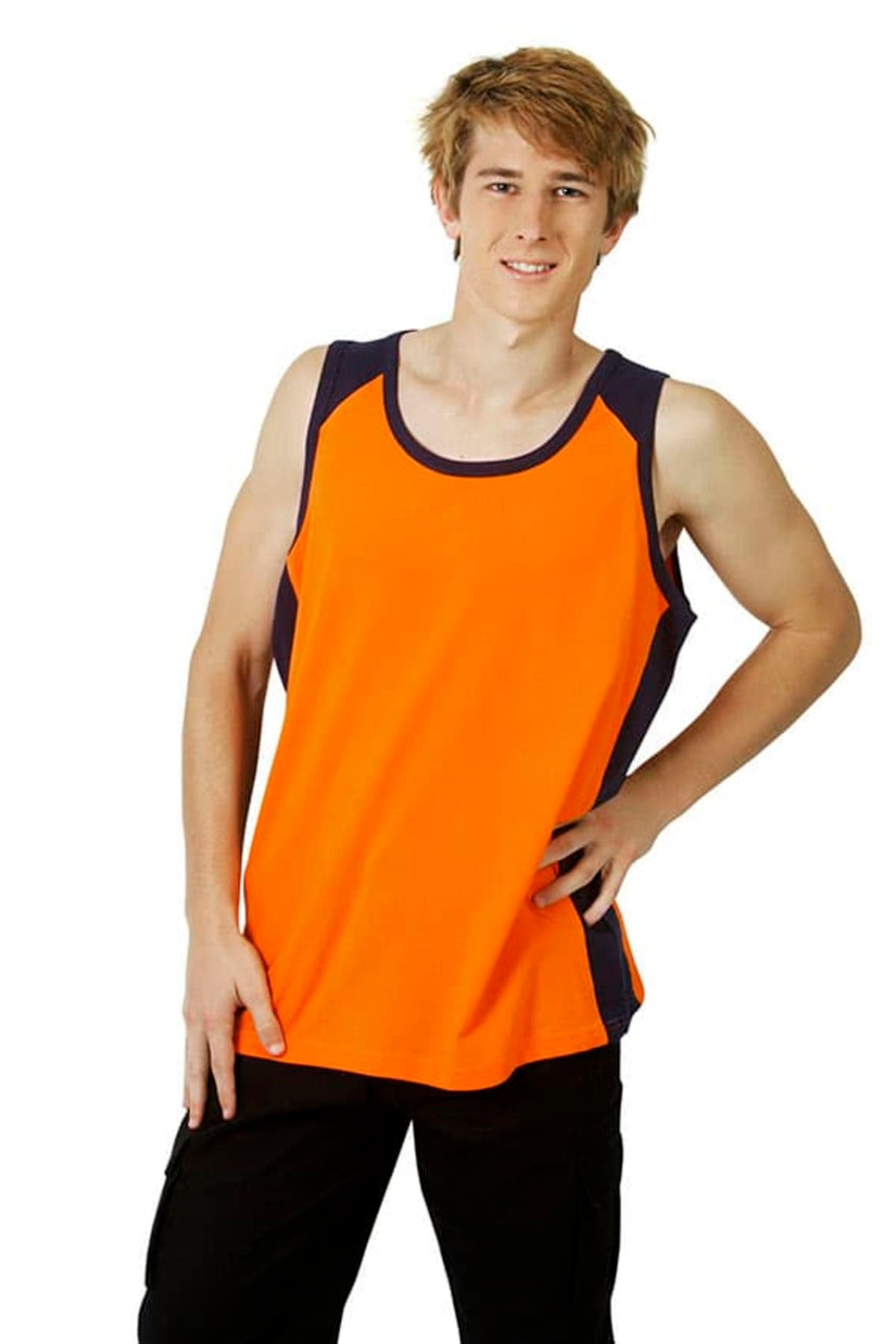 100% Cotton Hi Vis Singlet