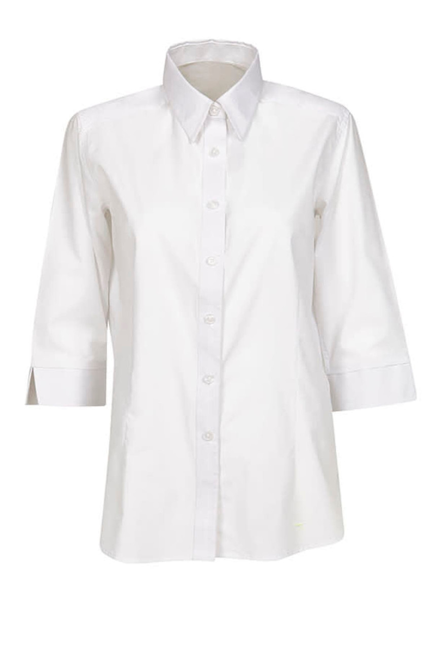 Ladies 3/4 Sleeve Poplin Business Shirt