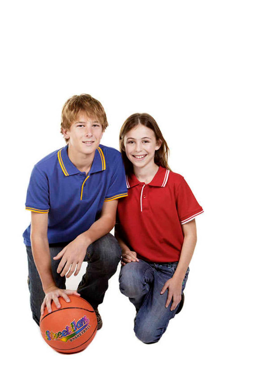 Pique Polo with Striped Collar and Cuff || 72-P51K