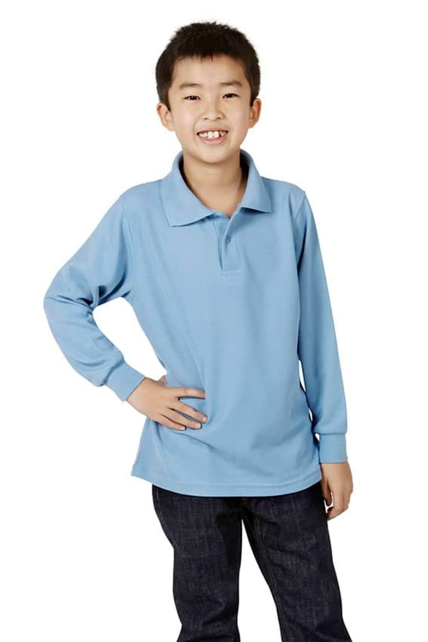 Children Premium Long Sleeve Pique Polo
