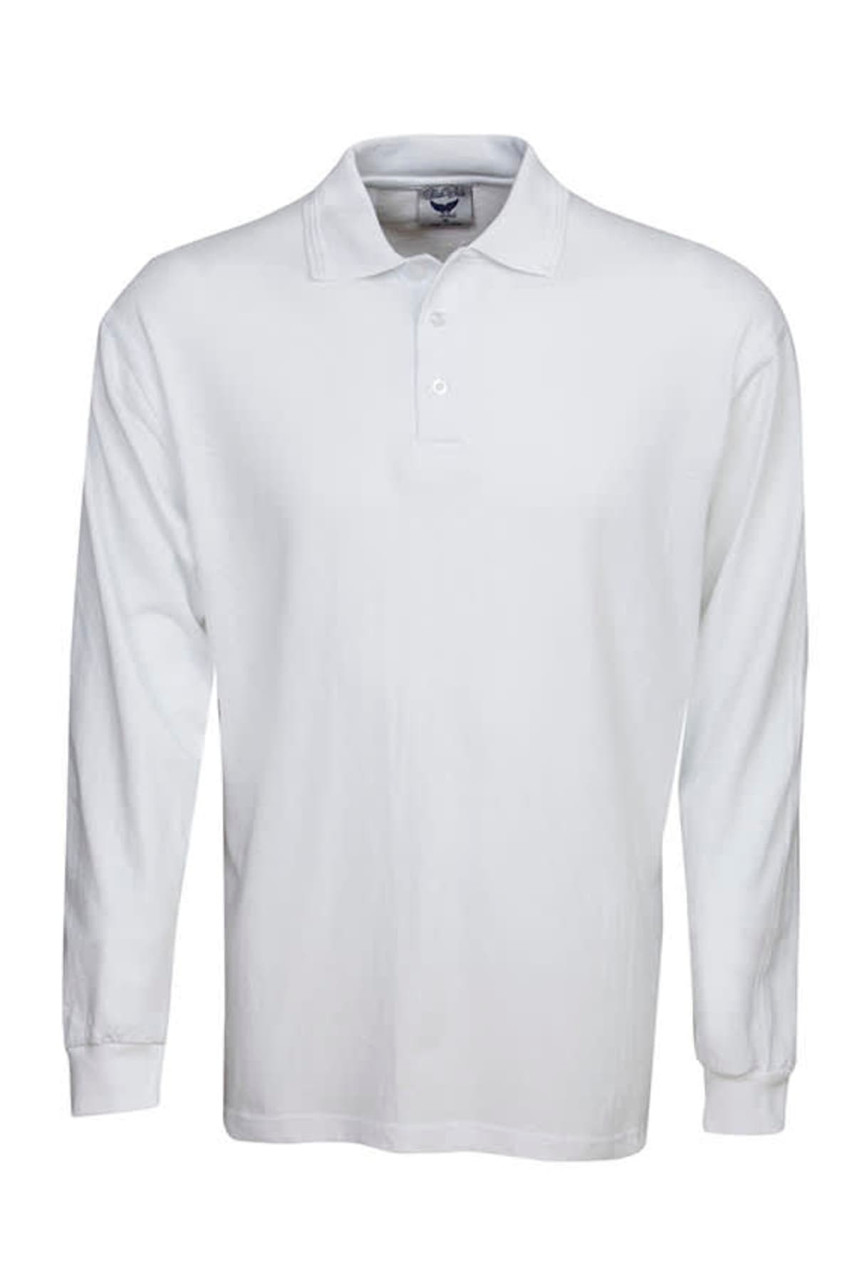 Long Sleeve Pre-Shrunk Cotton Polo
