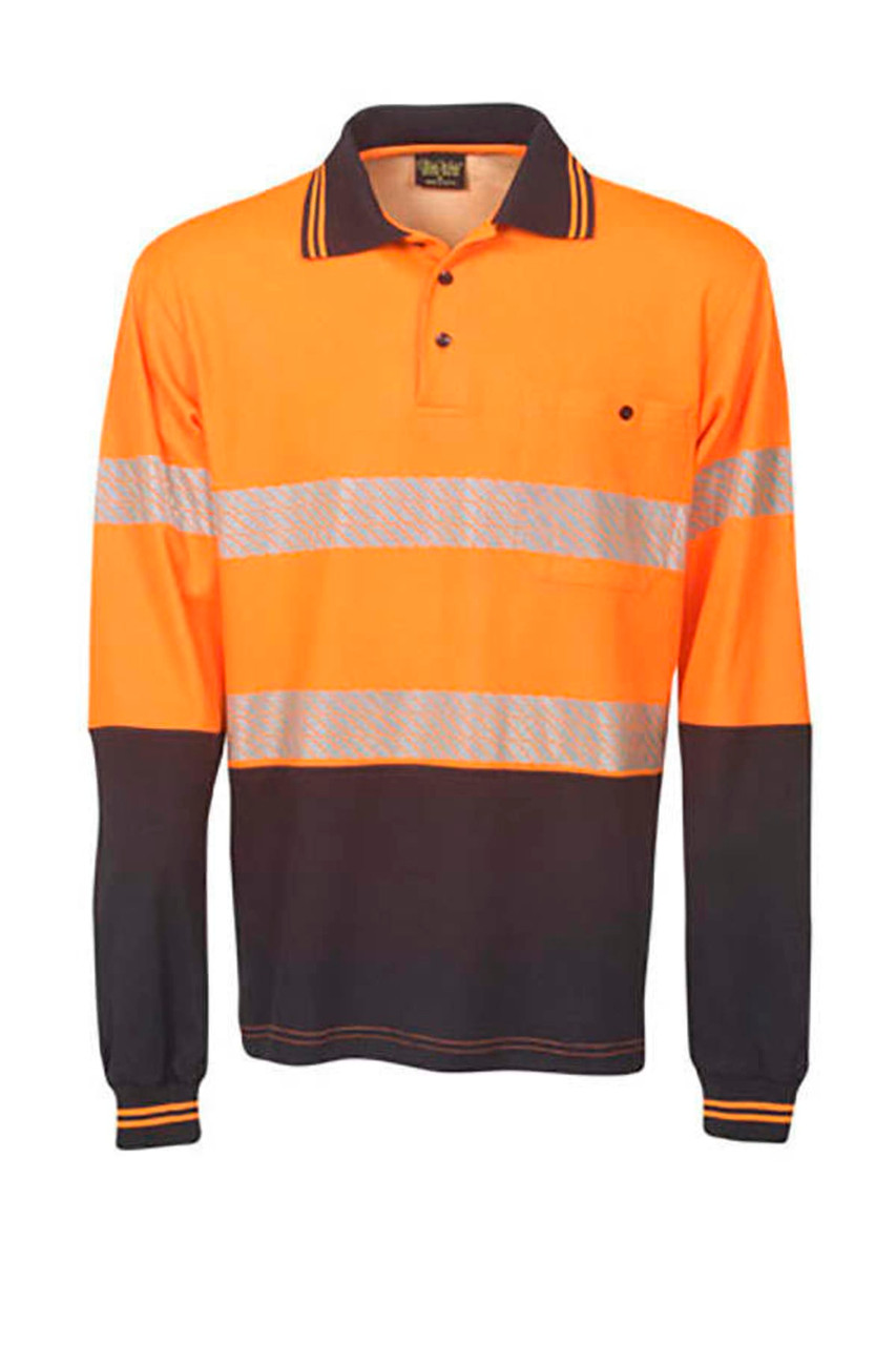 Segment Taped Cotton Back Polo Long Sleeve