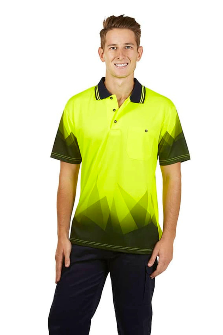 Triangular Design Hi Vis Polo S/S