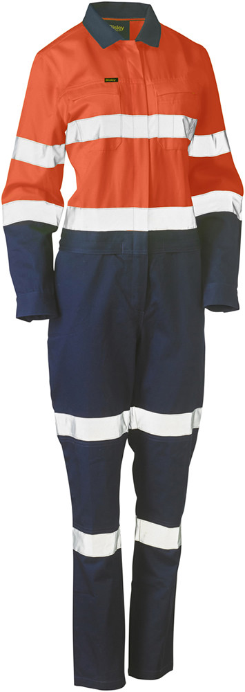 Women's Taped Hi Vis Cotton Drill Coverall