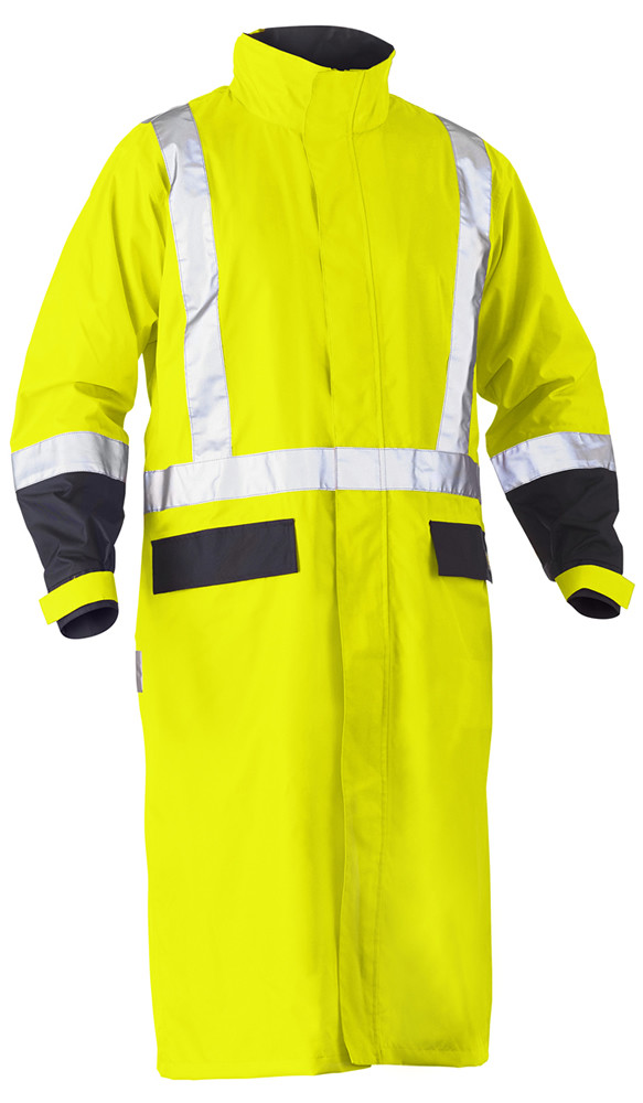 Taped Hi Vis Long Rain Coat