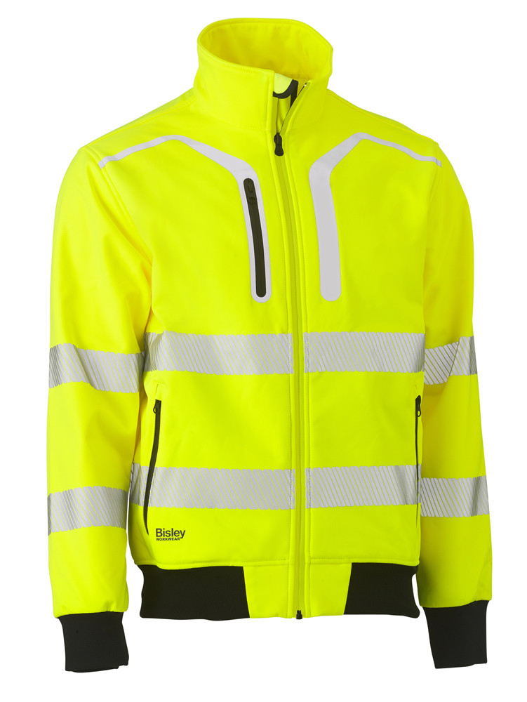Taped Hi Vis Soft Shell Bomber Jacket
