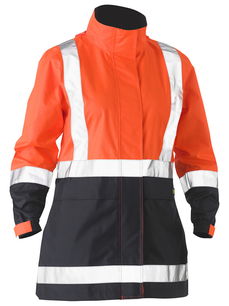 Women's H Taped Two Tone Hi Vis Rain Jacket