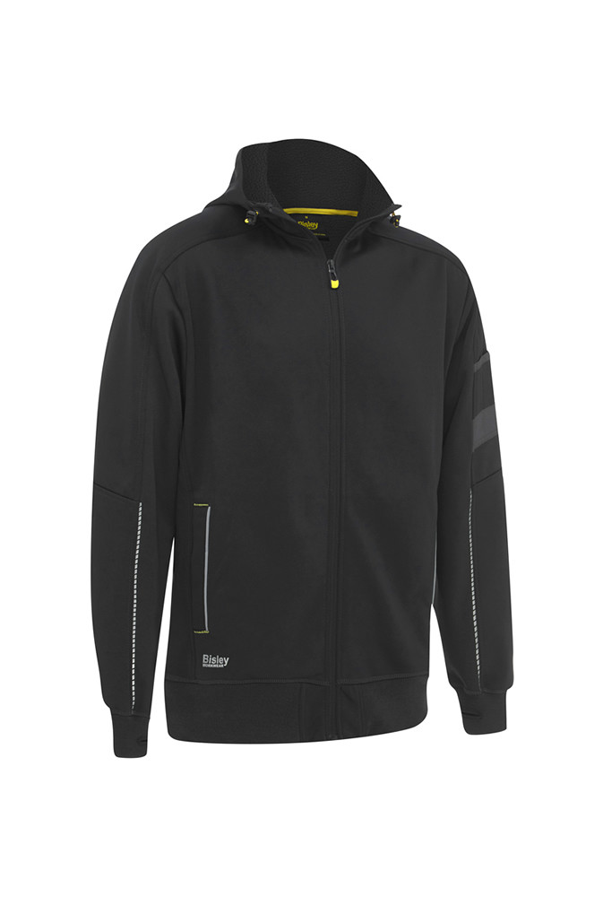 Work Fleece Zip-Front Hoodie with Sherpa Lining