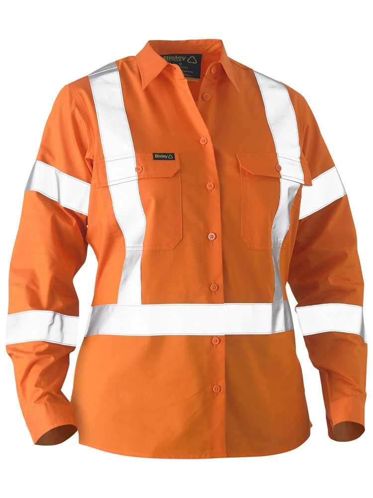 Recycle Women's X Taped Hi Vis Drill Shirt