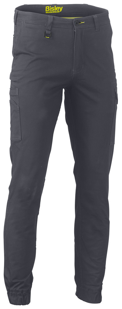 Stretch Cotton Drill Cargo Cuffed Pants