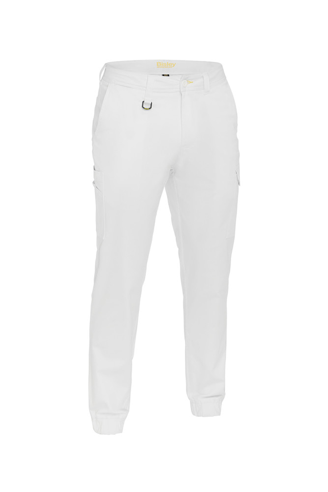 Stretch Cotton Drill Cargo Cuffed Pants