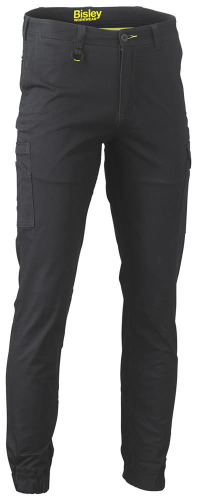 Stretch Cotton Drill Cargo Cuffed Pants