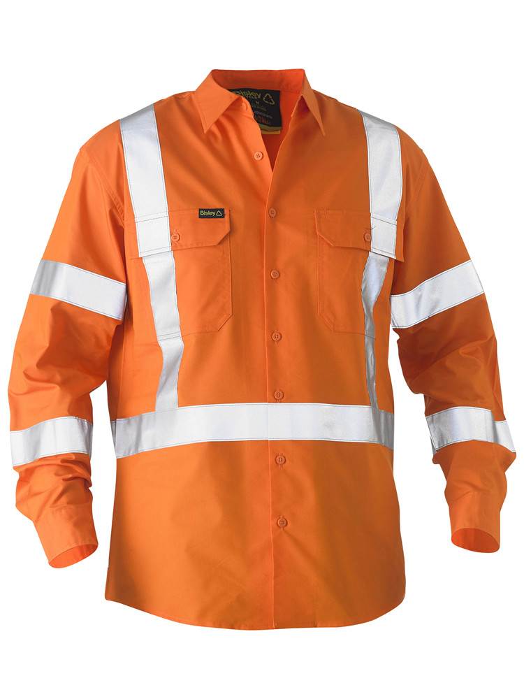 Bisley Recycle X Taped Hi Vis Drill Shirt