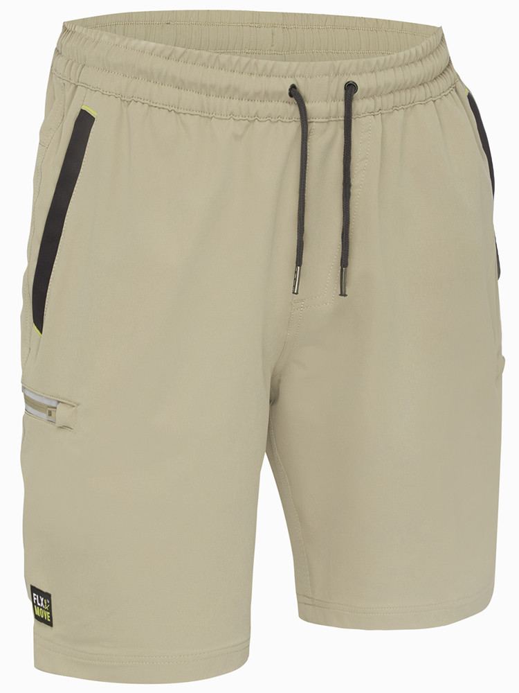 Flx & Move 4-Way Stretch Elastic Waist Cargo Short