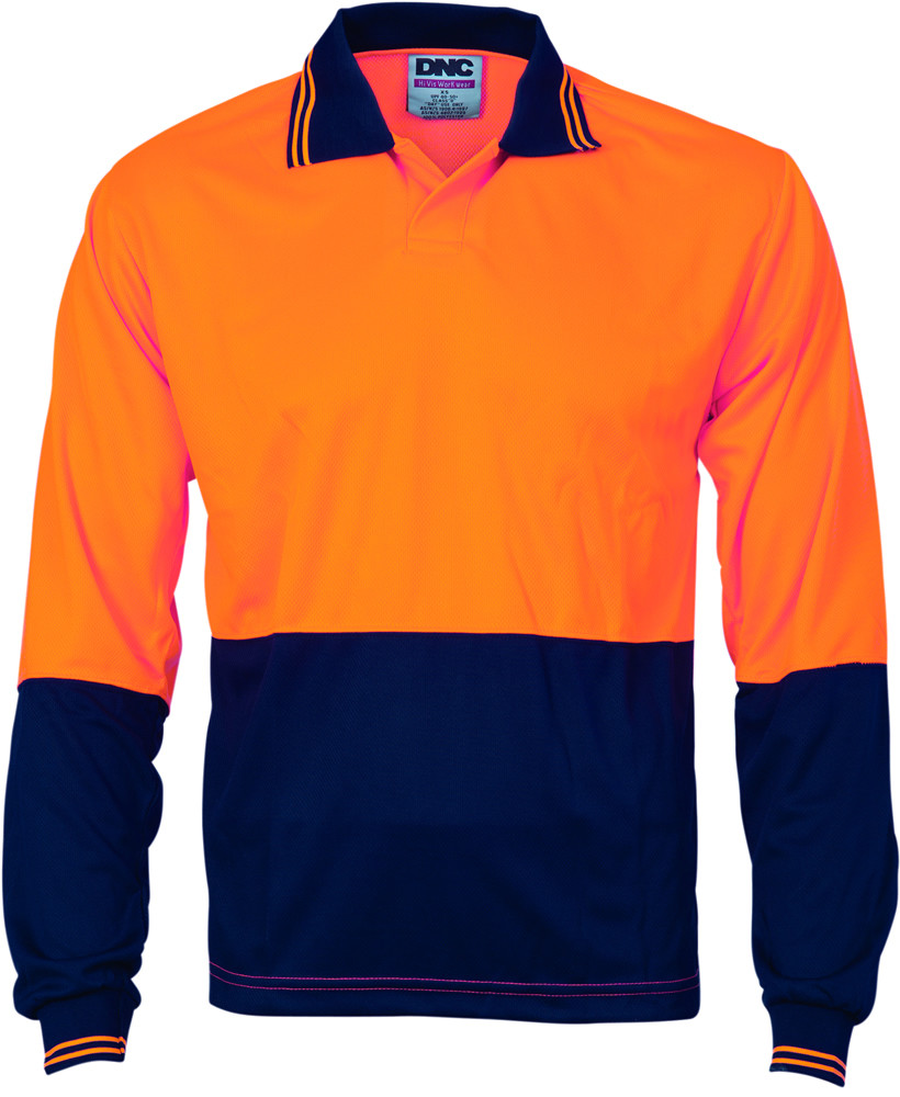 Hi Vis Two Tone Food Industry Polo - Long Sleeve