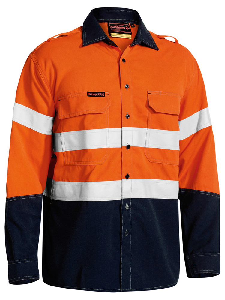 FR Rated Plus 700 Taped Hi Vis FR Vented Shirt || BS8082T