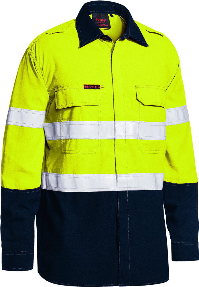 FR Rated Plus 480 Taped Hi Vis Lightweight FR Vented Shirt