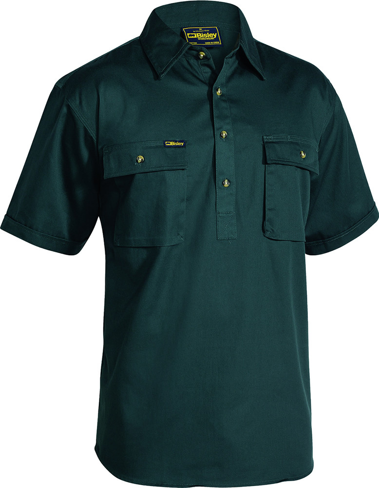 Closed Front Cotton Drill Shirt