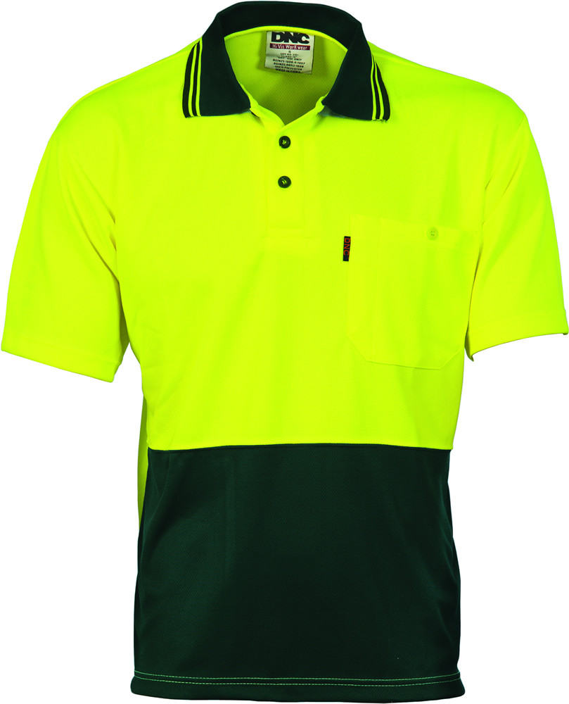 Hi Vis Two Tone Cool Breathe Polo Shirt - Short Sleeve