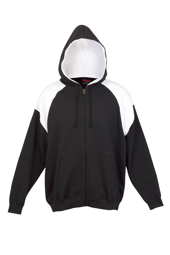 Men's Shoulder Contrast Zip Hoodie