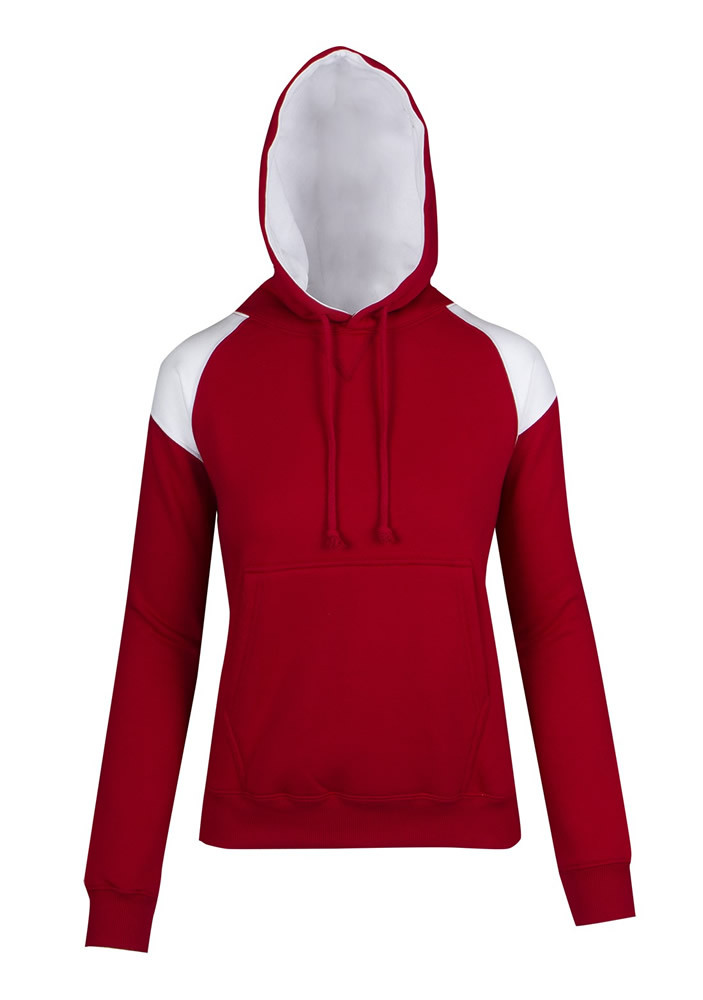 Ladies/Juniors Shoulder Contrast Panel Hoodie