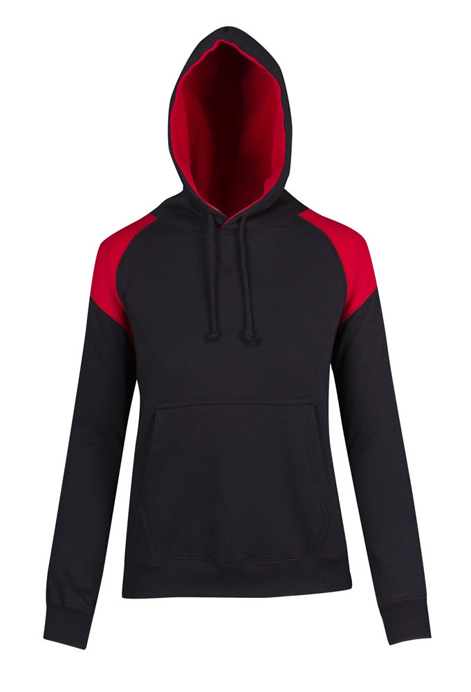 Ladies/Juniors Shoulder Contrast Panel Hoodie