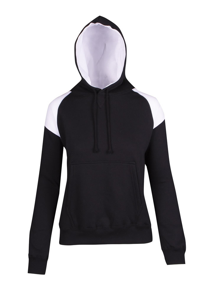 Ladies/Juniors Shoulder Contrast Panel Hoodie