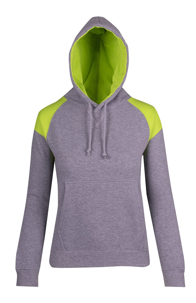 Ladies/Juniors Shoulder Contrast Panel Hoodie