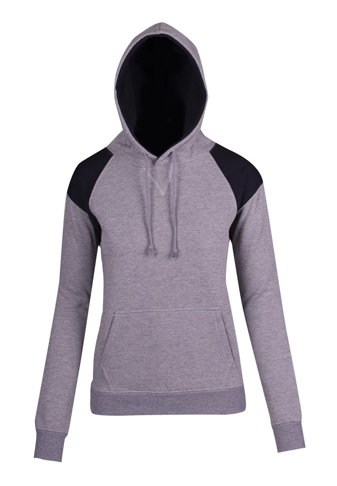 Ladies/Juniors Shoulder Contrast Panel Hoodie