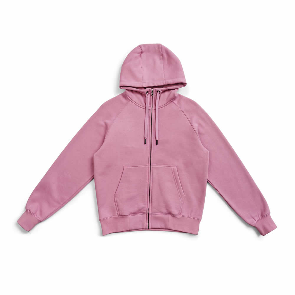 Ladies/Junior Cotton Care Kangaroo Pocket Zipper Hoodie