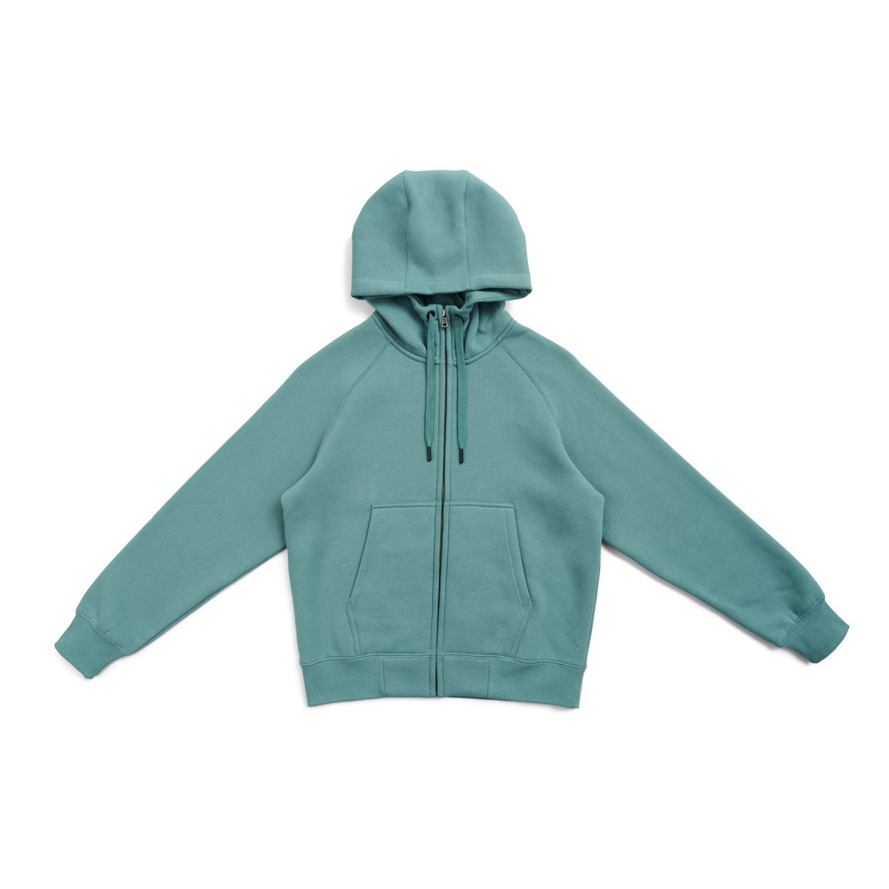 Ladies/Junior Cotton Care Kangaroo Pocket Zipper Hoodie