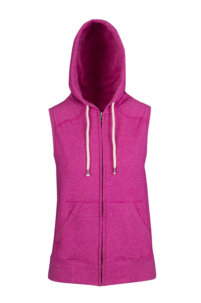 Ladies/Junior Heather Sleeveless Zip Hoodies - Greatness Range