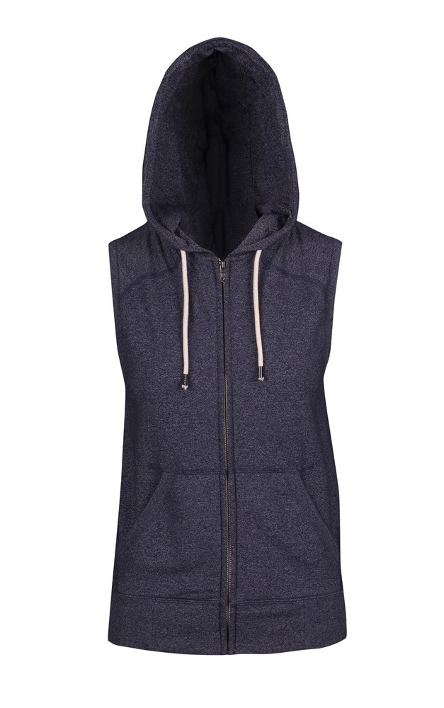 Ladies/Junior Heather Sleeveless Zip Hoodies - Greatness Range