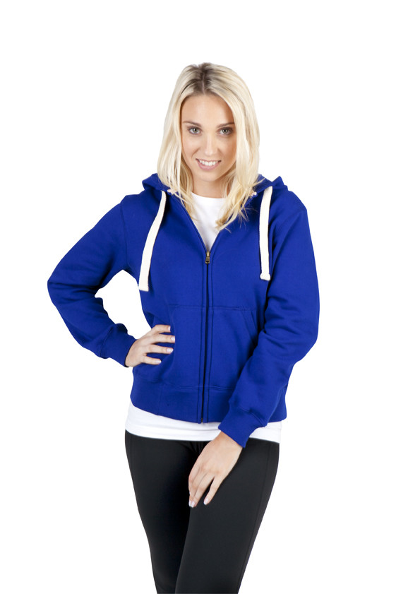 Ladies/Junior Heavy Zip Fleece Hoodie