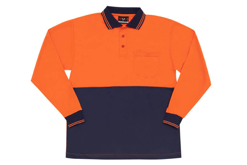 Hi Vis Long Sleeve Polo