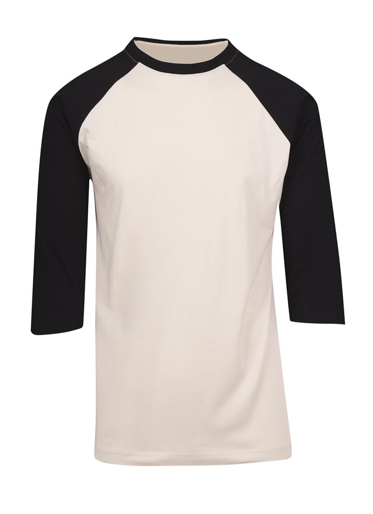 Mens 3/4 Sleeve Raglan Tees