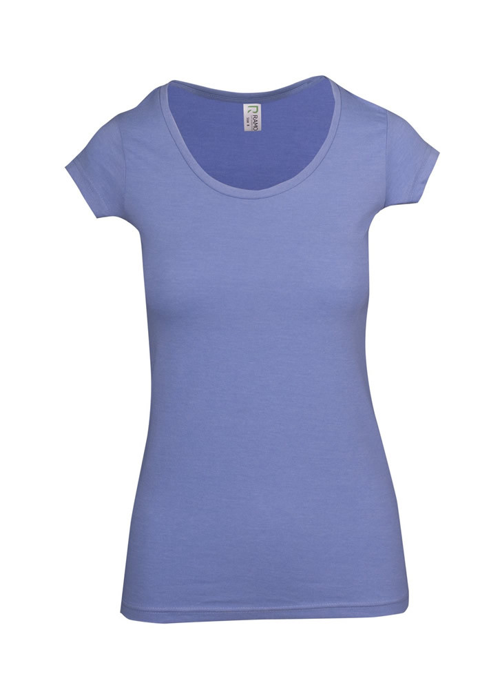 Ladies Marl Scoop Neck T-Shirt