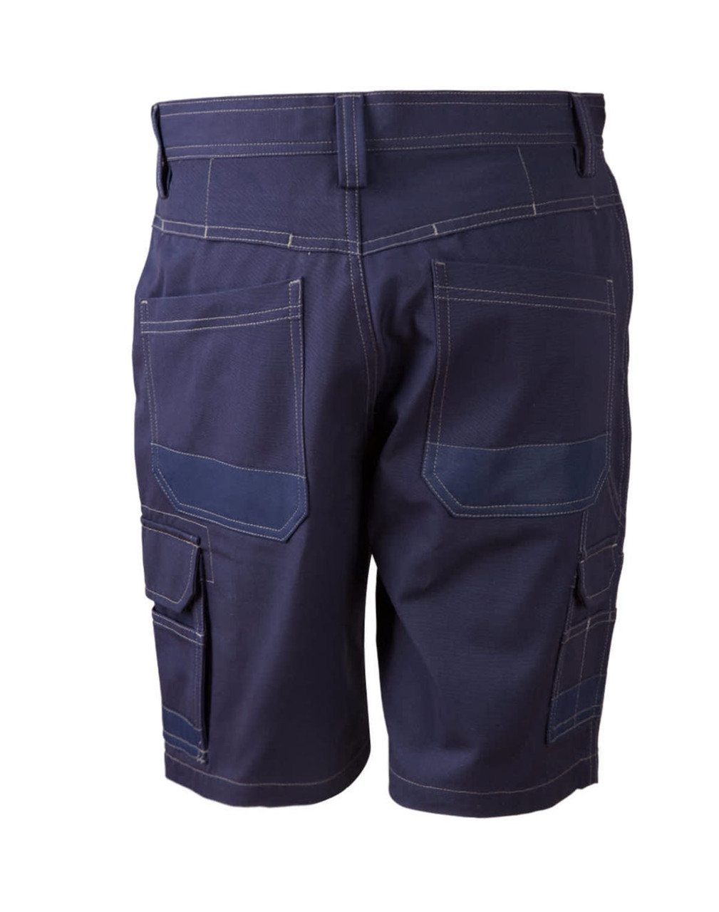 Lightweight semi-fitted Cordura work shorts in navy, featuring multiple pockets and contrasting stitching.