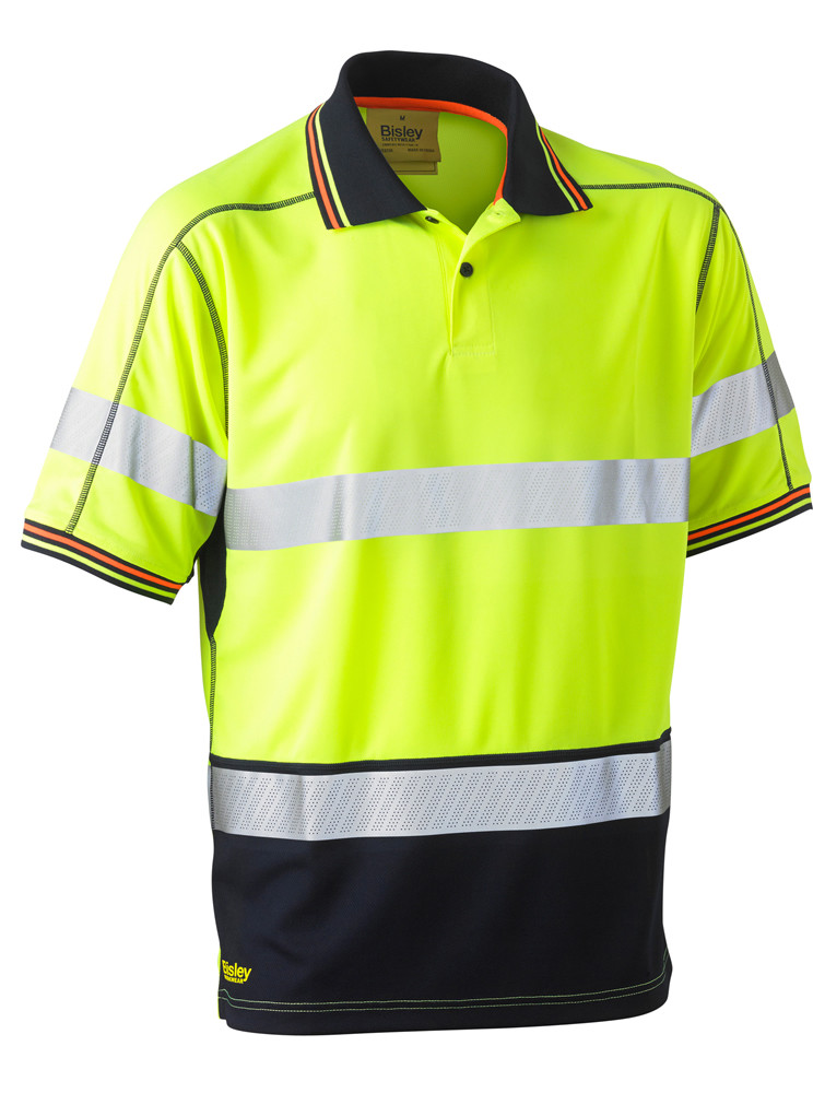 Taped Hi Vis Polyester Mesh Polo